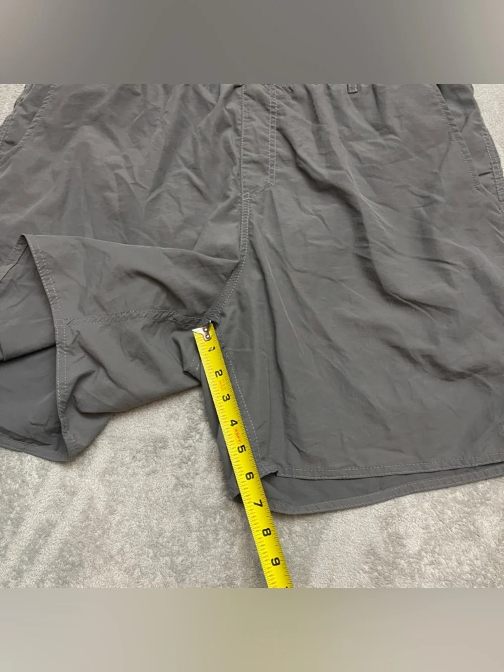 AFTCO Mens Gray Performance Fishing Shorts XL Drawstring Quick Dry